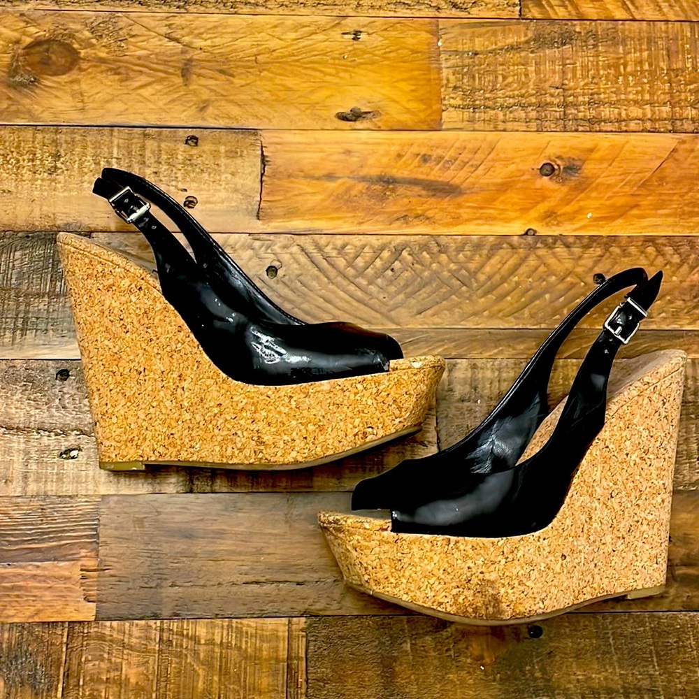 2000’s black wedges-size 8 - Jessica Simpson